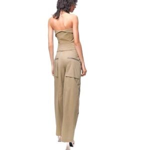 ZARA topstiched Zippered cargo pantss